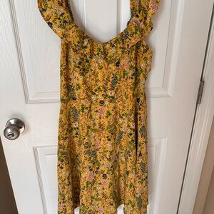 Old Navy Yellow Smocked Dress